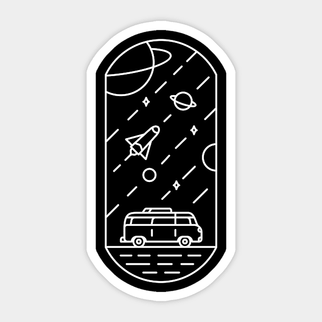 Space Travel 1 Sticker by VEKTORKITA